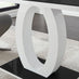 Giovani Rectangular Black and White High Gloss Glass 4 Seater Dining Table