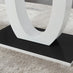 Giovani Black White High Gloss Glass Dining Table and 4 White Willow Chairs Set