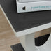 Giovani Square Black Glass and White High Gloss Side Table