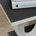 Giovani Square Black Glass and White High Gloss Side Table