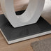 Giovani Square Black Glass and White High Gloss Side Table