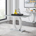 Giovani Rectangular Grey and White High Gloss Glass 4 Seater Dining Table