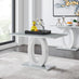 Giovani Grey White Modern High Gloss And Glass Dining Table And 4 Elephant Grey Willow Chairs Set