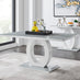 Giovani Rectangular Grey and White High Gloss Glass 6 Seater Large Dining Table