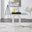 Giovani Rectangular Grey and White High Gloss Glass 4 Seater Dining Table