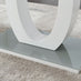 Giovani 4 Grey Dining Table & 4 White Isco Chairs