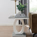 Giovani Grey White High Gloss Glass Console Coffee End Side Table Set