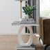 Giovani Grey White High Gloss Glass Console Coffee End Side Table Set