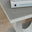 Giovani Square Grey Glass and White High Gloss Side Table