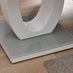Giovani Square Grey Glass and White High Gloss Side Table
