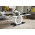 Giovani Rectangular Black Glass and White High Gloss Coffee Table