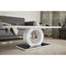 Giovani Rectangular Black Glass and White High Gloss Coffee Table