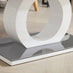 Giovani Grey White High Gloss Glass Console Coffee End Side Table Set