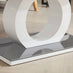 Giovani Rectangular Grey Glass and White High Gloss Coffee Table