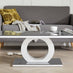 Giovani Grey White High Gloss Glass Console Coffee End Side Table Set