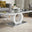 Giovani Rectangular Grey Glass and White High Gloss Coffee Table