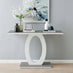 Giovani Grey White High Gloss Glass Console Coffee End Side Table Set