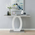 Giovani Grey White High Gloss Glass Console Coffee End Side Table Set