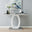 Giovani Grey Glass and White High Gloss Console Table