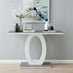 Giovani Grey Glass and White High Gloss Console Table