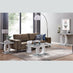 Giovani Grey White High Gloss Glass Console Coffee End Side Table Set