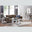 Giovani Grey White High Gloss Glass Console Coffee End Side Table Set