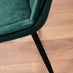 Kylo Brown Wood Effect Dining Table & 4 Green Pesaro Black Leg Chairs