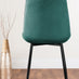 Adley Grey Concrete Effect Storage Dining Table & 4 Green Pesaro Black Leg Chairs