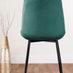Adley Grey Concrete Effect Storage Dining Table & 4 Green Pesaro Black Leg Chairs