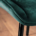 Novara Black Leg Round Glass Dining Table & 4 Green Pesaro Black Leg Chairs