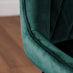 Elina White Marble Effect Round Dining Table & 2 Green Pesaro Black Leg Chairs