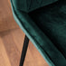 Andria Black Leg Marble Effect Dining Table and  6 Green Pesaro Black Leg Chairs