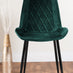 Kylo Brown Wood Effect Dining Table & 4 Green Pesaro Black Leg Chairs