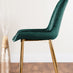 Imperia 6 White Dining Table and 6 Green Pesaro Gold Leg Chairs