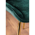 Novara 100cm Gold Round Dining Table and 4 Green Pesaro Gold Leg Chairs
