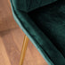 Leonardo 6 Gold Dining Table and 6 Green Pesaro Gold Leg Chairs