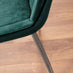 Selina Round Dining Table and 4 Green Pesaro Silver Leg Chairs