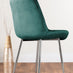Novara 120cm Round Dining Table and 4 Green Pesaro Silver Leg Chairs