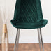 Novara 100cm Round Dining Table and 4 Green Pesaro Silver Leg Chairs