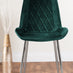Novara 120cm Round Dining Table and 4 Green Pesaro Silver Leg Chairs