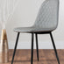 Elina White Marble Effect Round Dining Table & 2 Grey Corona Black Leg Chairs