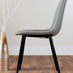 Carson White Marble Effect Dining Table & 4 Grey Corona Black Leg Chairs