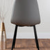 Andria Black Leg Marble Effect Dining Table and  6 Grey Corona Black Leg Chairs