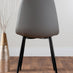 Andria Black Leg Marble Effect Dining Table and  6 Grey Corona Black Leg Chairs