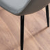 Lira 100cm Grey Metal Extending Dining Table & 4 Grey Corona Black Leg Chairs