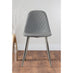 Palma Beige Stone Effect Round Dining Table & 4 Grey Corona Silver Chairs