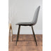 Novara White High Gloss Round Dining Table & 4 Grey Corona Silver Chairs
