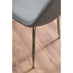 Selina Chrome Round Square Leg Glass Dining Table And 4 Elephant Grey Corona Silver Chairs Set