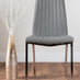 Leonardo Glass And Chrome Metal Dining Table And 6 Elephant Grey Isco Chairs