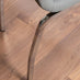Leonardo Glass And Chrome Metal Dining Table And 6 Elephant Grey Isco Chairs